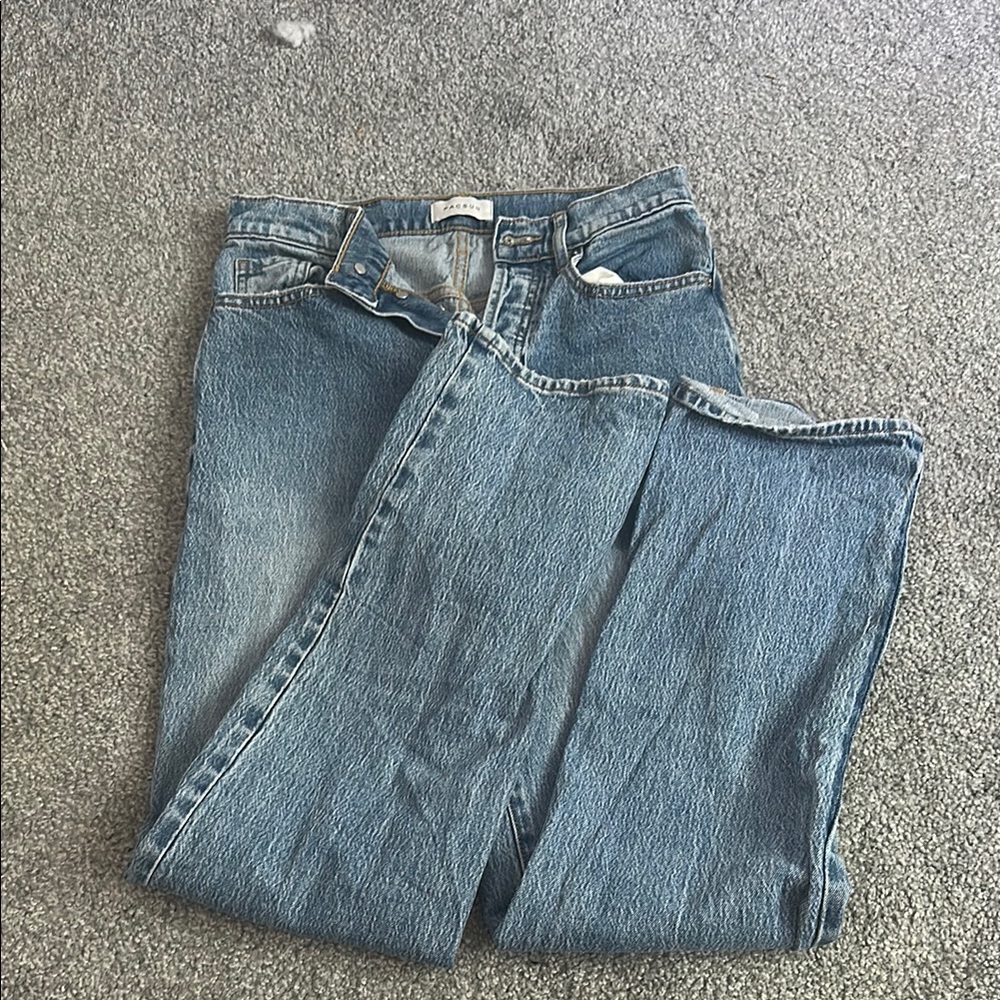 PacSun Blue Straight Leg Stretch Dad Jeans